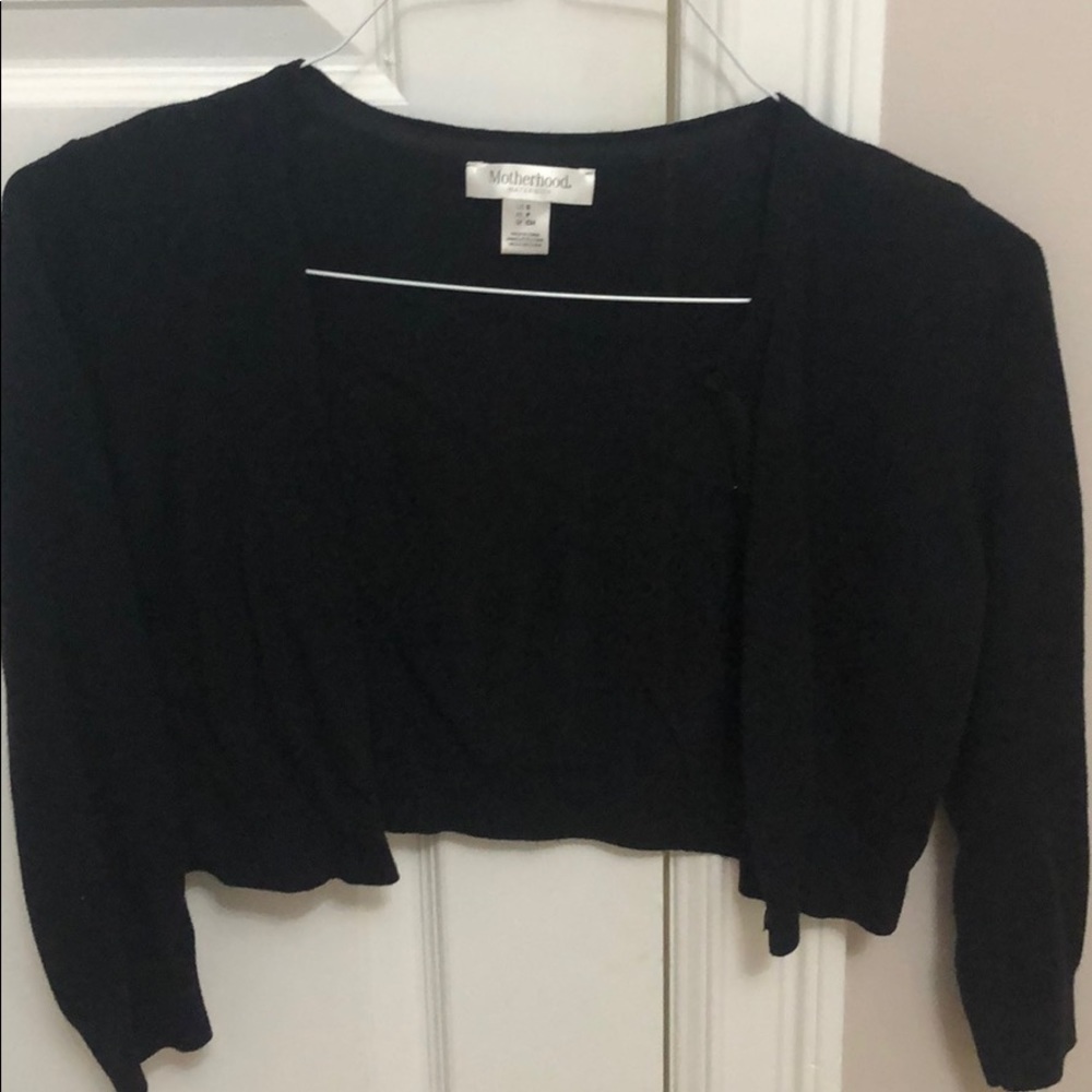 Motherhood maternity black cropped cardigan